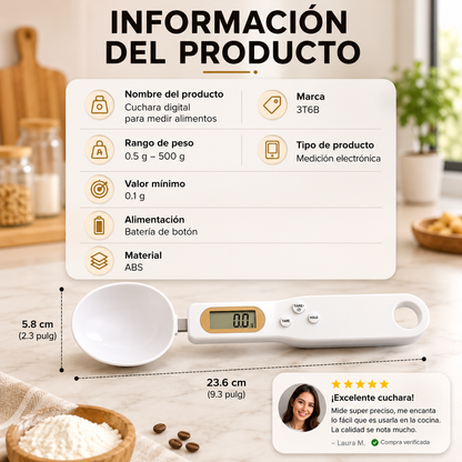 Cuchara Digital Medidora para Pesar Comida